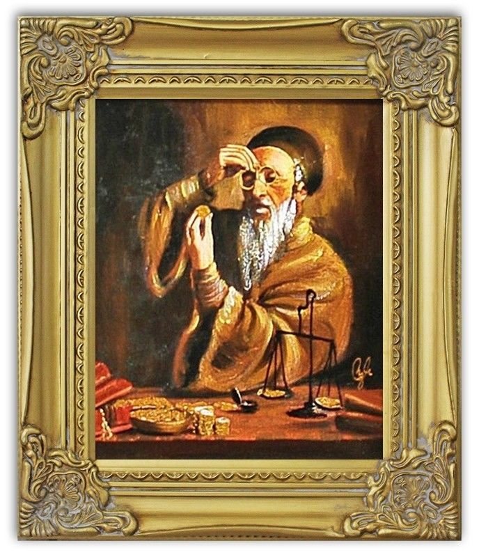 Ölbild Ölbilder Gemälde Bilder Bild Handgemalt Öl mit Rahmen Barock G04232