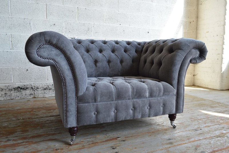 Chesterfield Sessel Fernseh Design Polster Sofa Couch Chesterfield Textil