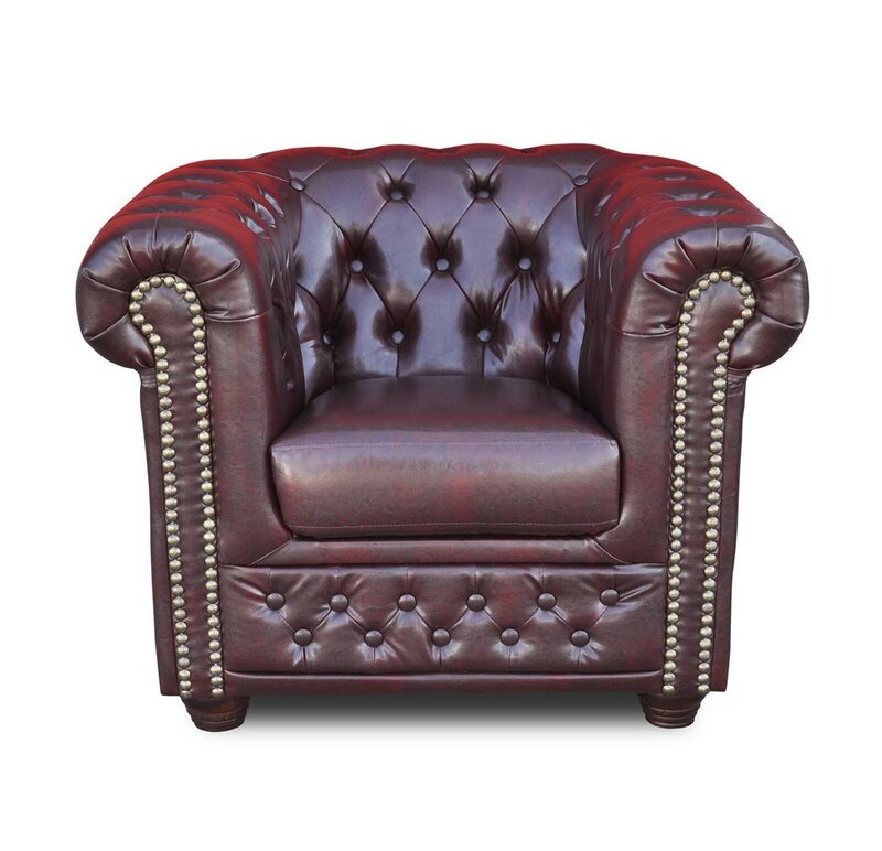 Chesterfield Sessel Fernseh Couch 1 Sitzer Sofa Textil Stoff Couchen Polster