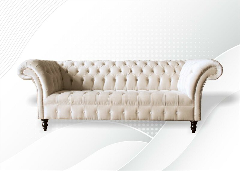 Chesterfield 3 Sitzer Neu Polster Sitz Couch Sofa Garnitur Big Couchen
