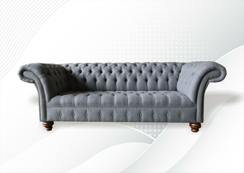 Dreisitzer Couch Polster Design Sofa Sitz Sofas Zimmer Grau