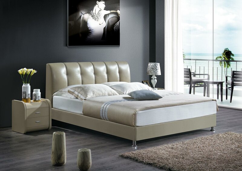 Bett Textil 2x Nachttisch 3 tlg. Schlafzimmer Set Möbel Modern Luxus Betten Neu.