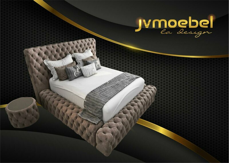 Bett 2x Nachttisch 3 tlg. Schlafzimmer Set Design Möbel Neu Modern Luxus Betten