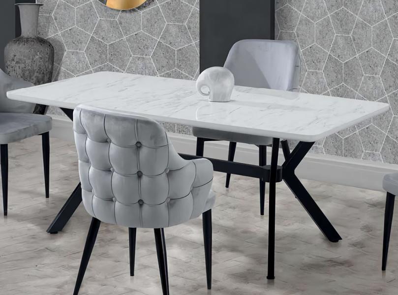 Luxus Esstisch Ausziehbar Esszimmer Tisch Metall Weiß Tische Esstische Möbel