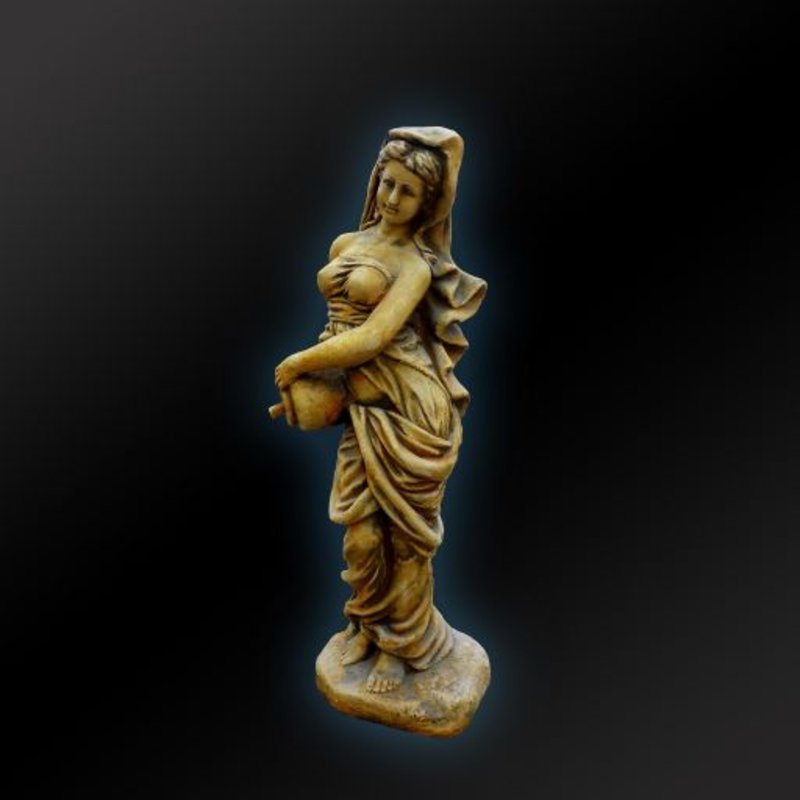 Wasserspeier Brunen Figur Steinfigur für Garten Deko Teich Wasserspucker 6026