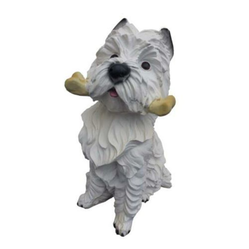 Deko Figur Statue Skulptur 42 cm Figuren Statuen Skulpturen Garten Hund