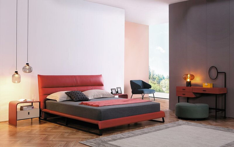 Bett Polster Design Luxus Doppel Hotel Betten Schlaf Zimmer Leder