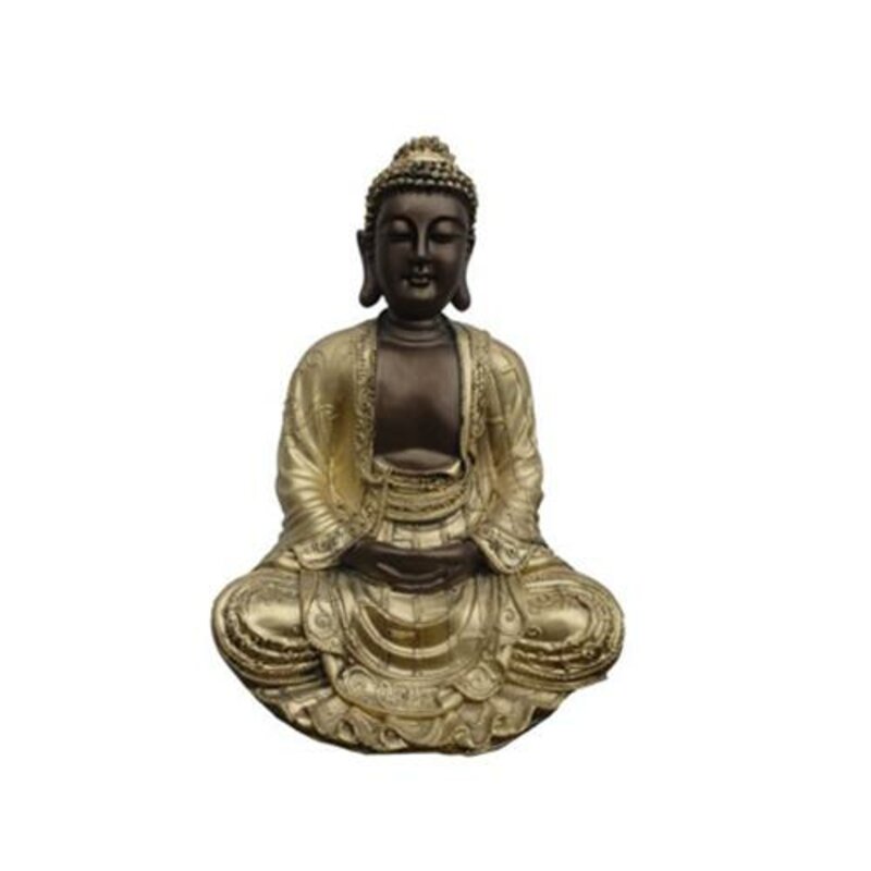 Deko Figur Statue Skulptur 34 cm Figuren Statuen Skulpturen Buddha Gold