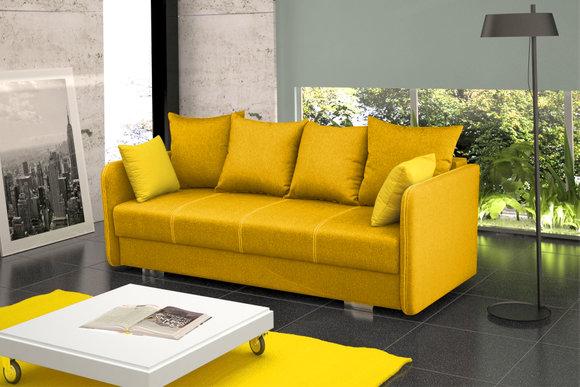 Schlafsofa Klappcouch 3-Sitzer Schlaffunktion + Bettkasten Couch Sofa