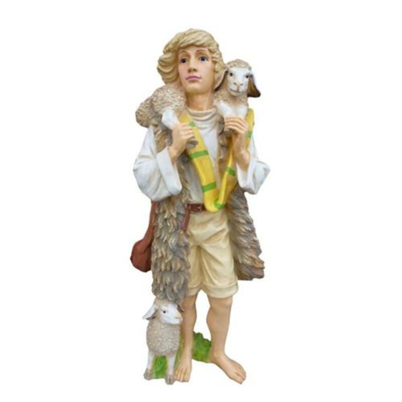 Deko Figur Statue Skulptur 80 cm Figuren Statuen Skulpturen Garten Hirte