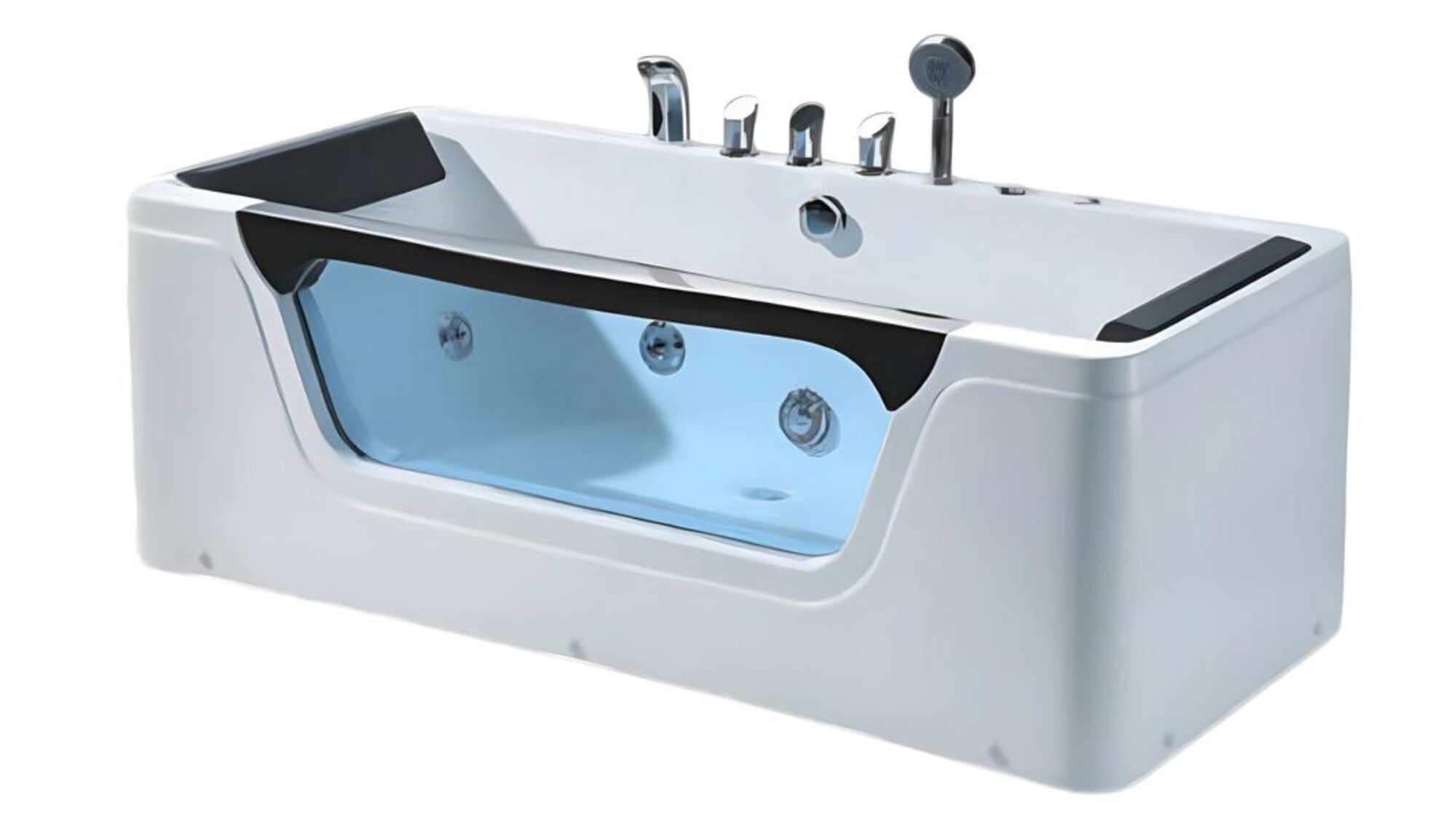 Acrylwanne Whirlpool Pflegewanne Massage-Badewanne Wellnesswanne 170x83 cm