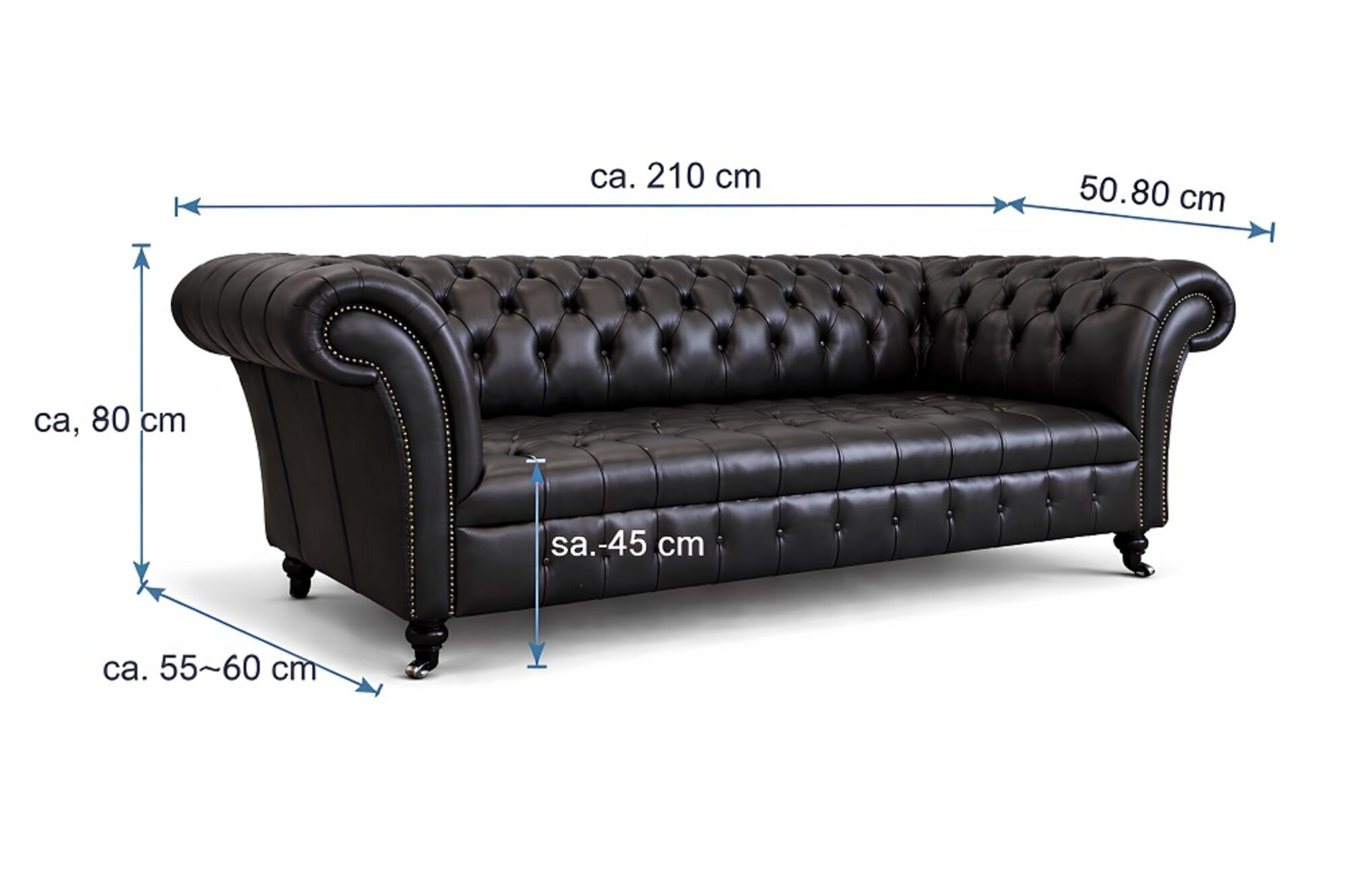 klassische Chesterfield Sofa 3 Sitzer Design Sofas Polster Couchen Leder klassische Chesterfield Sofa 3 Sitzer Design Sofas Polster Couchen Leder
