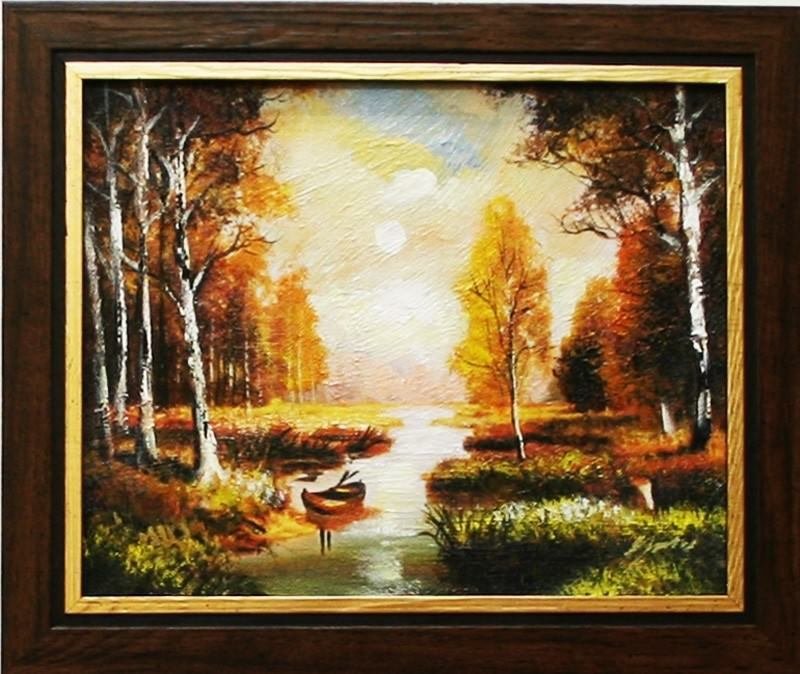 Gemälde Wald Handarbeit Ölbild Bild Ölbilder Rahmen Bilder Landschaft