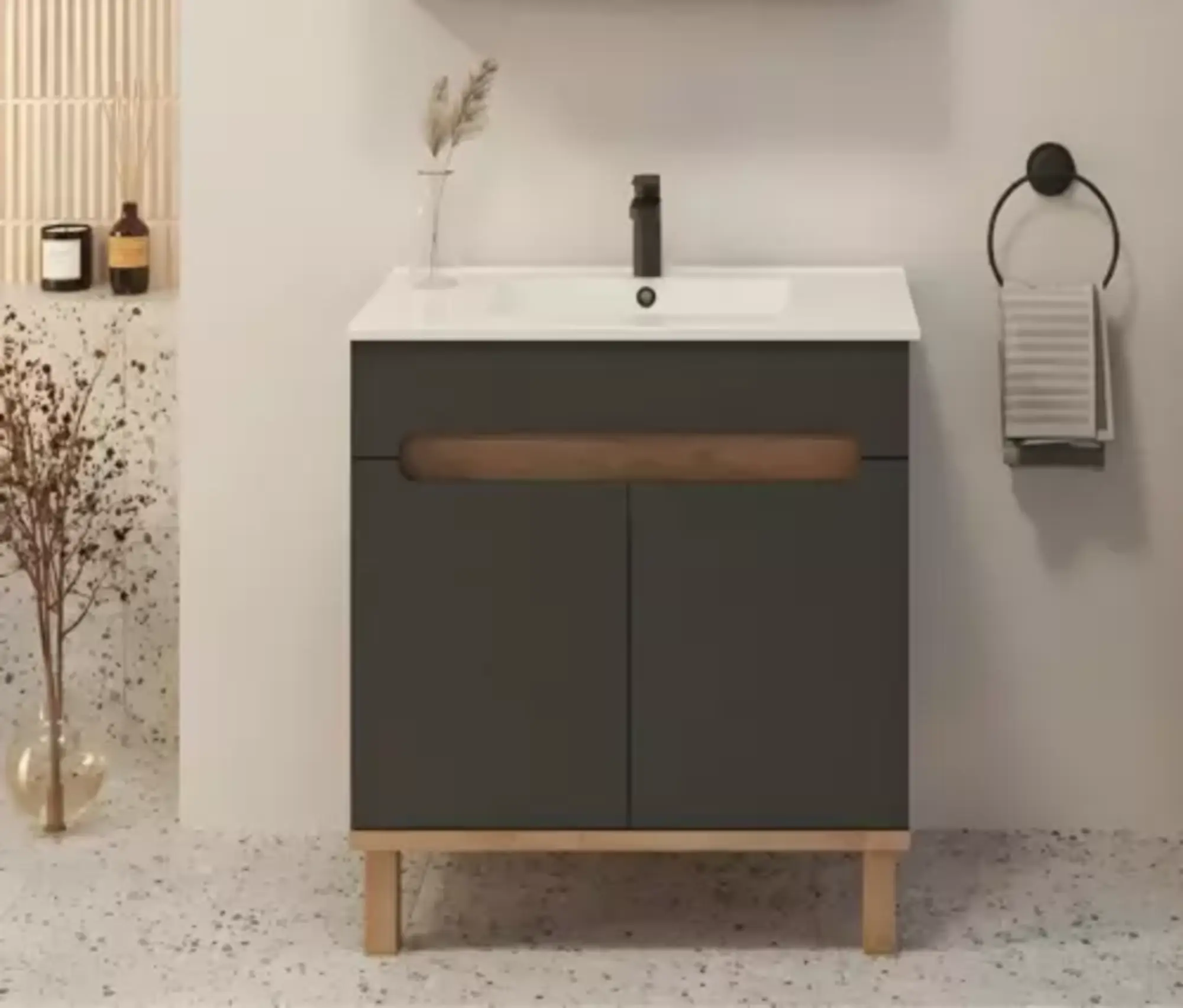 Badezimmerschrank Waschbeckenschrank Waschtischunterschrank Badunterschrank