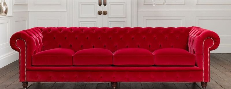 Chesterfield Big Sofa Couch Textil Samt Polster Sofas 4 Sitzer XXL Couchen Neu