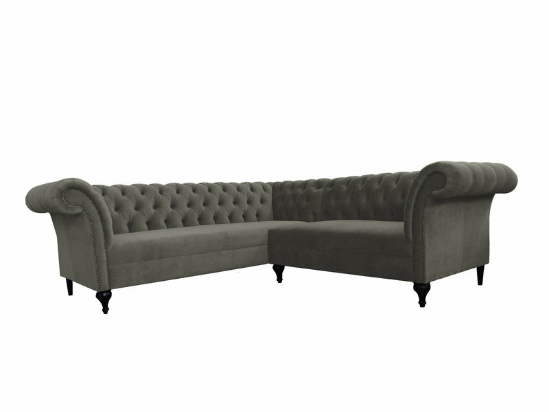 Chesterfield Ecksofa Eckcouch Designer Sofa Couch Samt Ledersofa