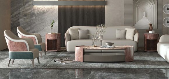 Couchtisch Luxus Design Couch Tisch Kaffee Beistell Tische Wohnzimmer Rund Tisch