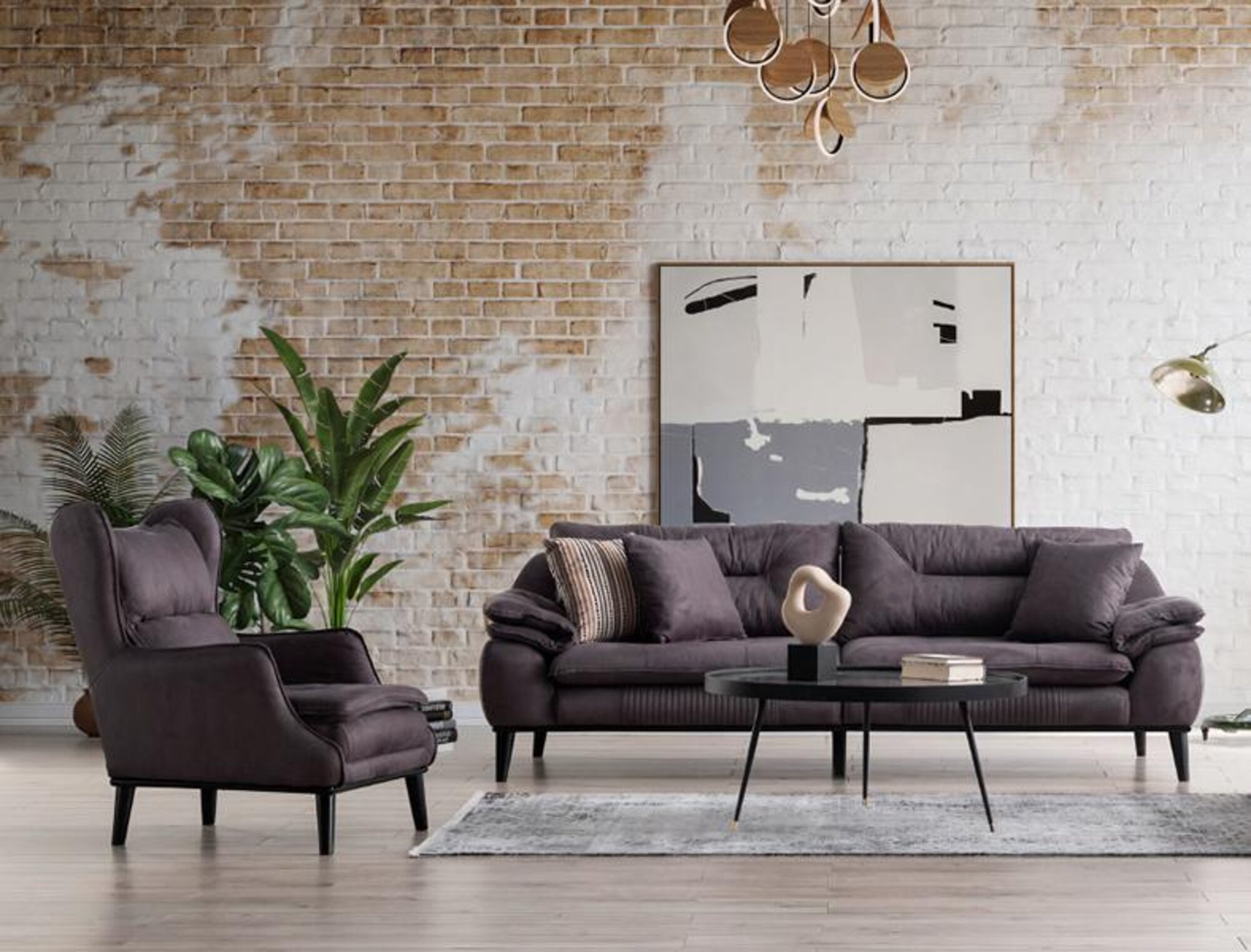 Sofa-Landschaft Gemütliche Couchgarnitur Entspannungssofa Sofa Couch 3+1