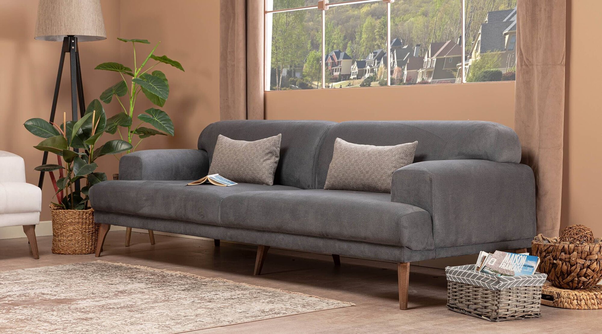 Sofa für drei Großsofa Komfortsofa Dreiersofa Big Couch Sofa Dreisitzmöbel