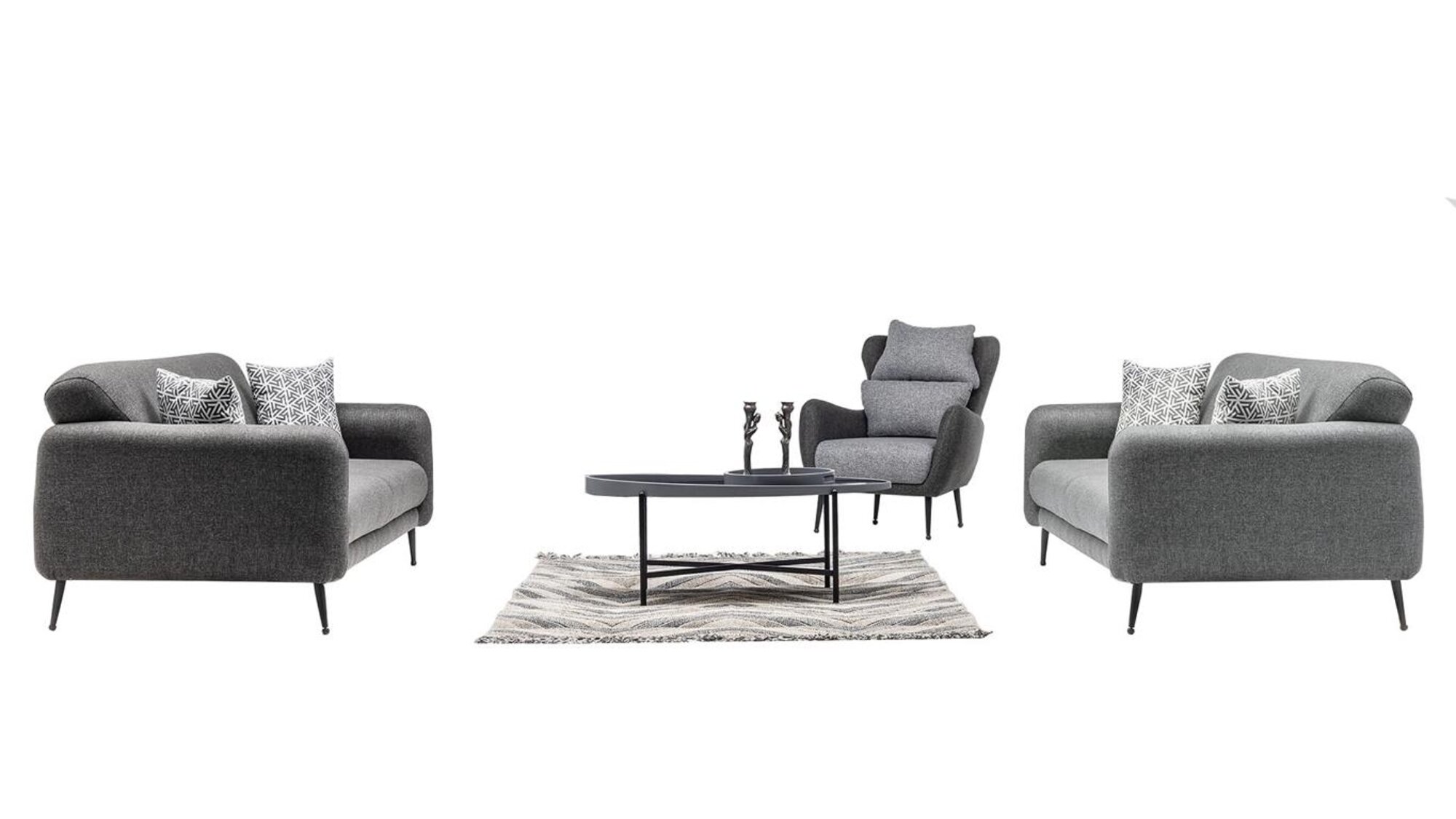Sofaset Sofa-Set Sitzgruppe Couchgarnitur Polsterset Lounge Sofagarnitur 3+3+1