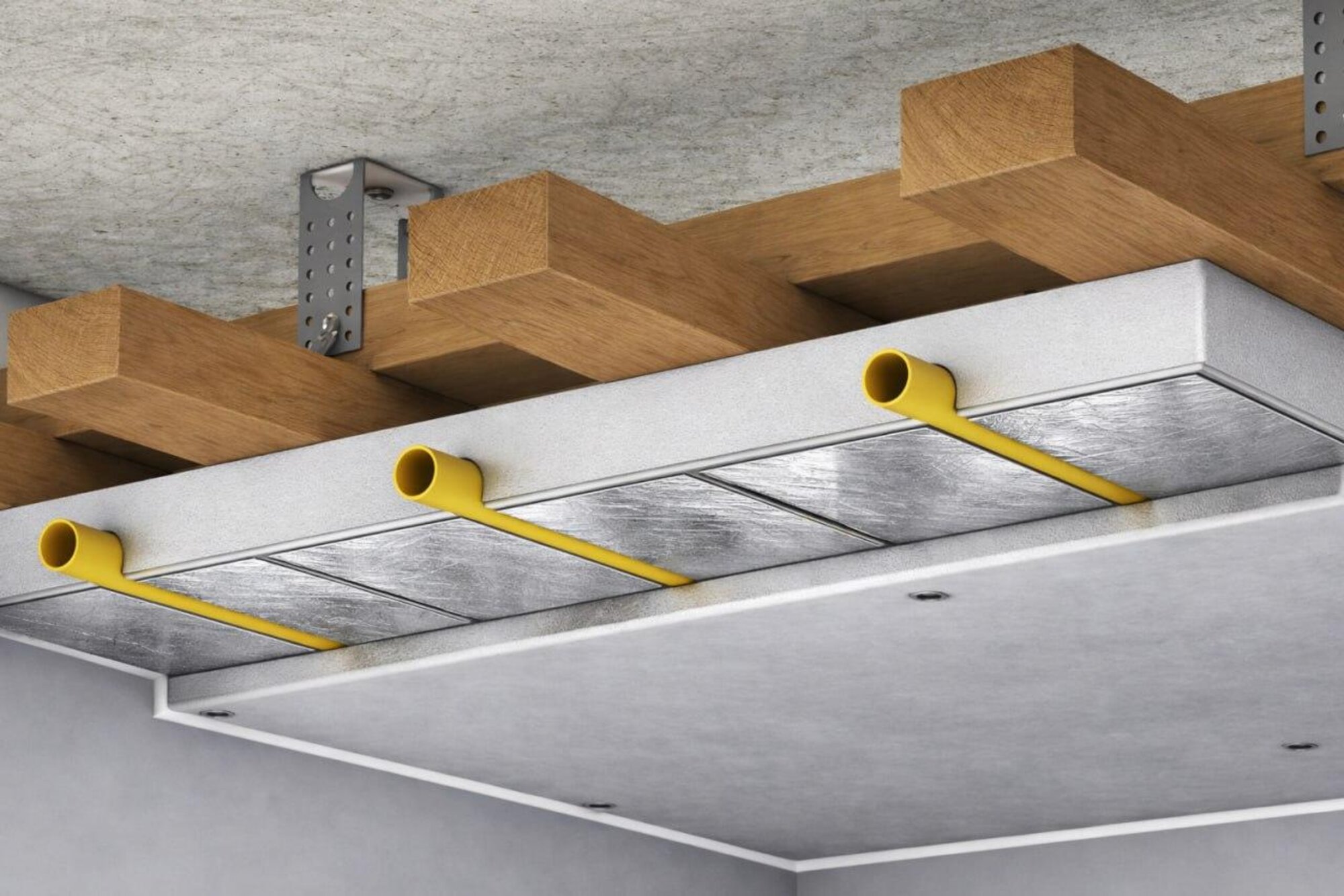 XPS Deckenheizung Systemplatte 120x60 cm mit Aluminiumfolie