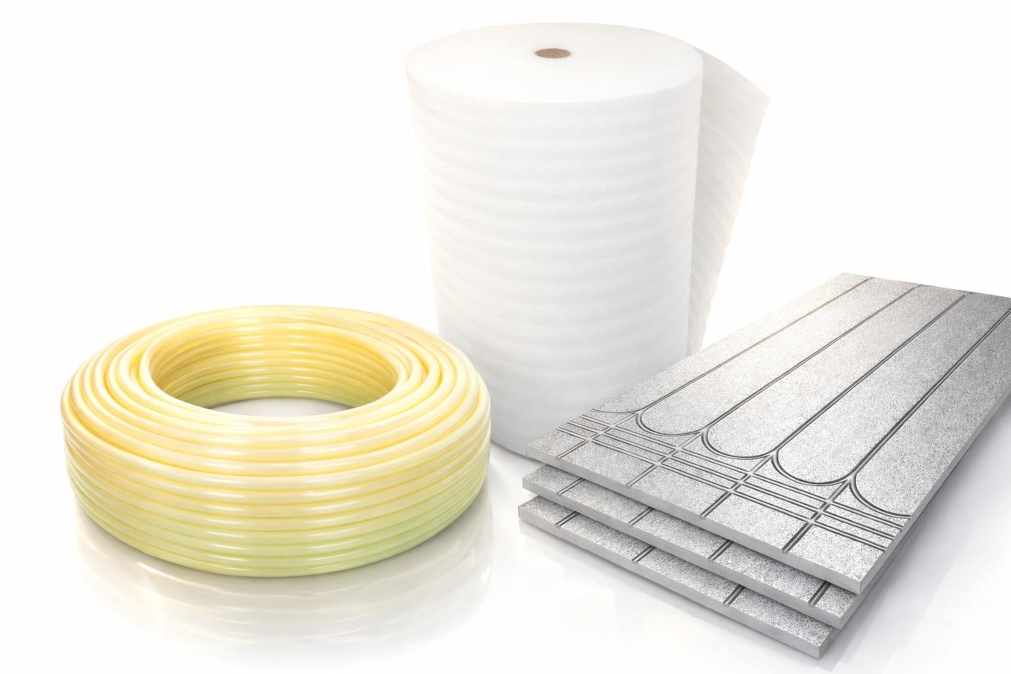 Fußbodenheizung Komplettset XPS-Dämmplatten Heizrohr Trittschalldämmung