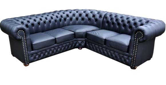 Chesterfield Ecksofa Ledersofa Sofa Wohnlandschaft Eckgarnitur