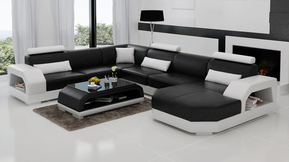 Ledersofa XXL Designer Wohnlandschaft LINZ I