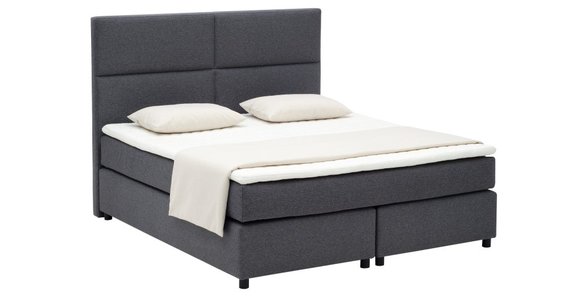 Continental Boxspring Bett Betten Polster Hoch Doppel Leder Textil Bett Neu