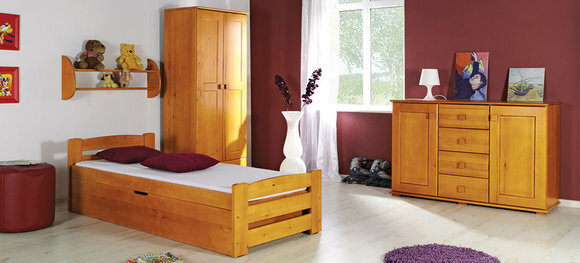 KINDERBETT JUGENDBETT + BETTKASTEN BETT KIEFER KINDERZIMMER BETTEN NEU