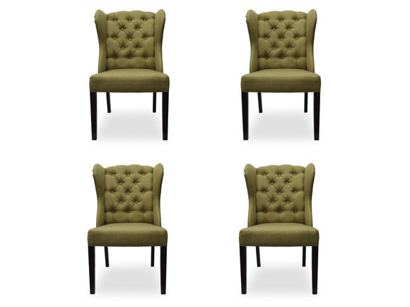 4x Design Polster Sitz Stühle Stuhl Seht Garnitur Sessel Lounge Club Set Jack