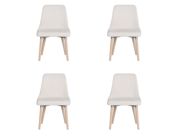 4x Design Polster Sitz Stühle Stuhl Seht Garnitur Sessel Lounge Club Set Lorenzo