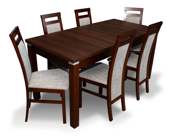 design essgarnitur esstisch garnitur esszimmer tisch holz 6x stühle stuhl Neu