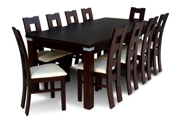 Tische Essgruppe Tisch 10 Stühle Esszimmer Garnitur Stuhl Set Holz Essgarnituren