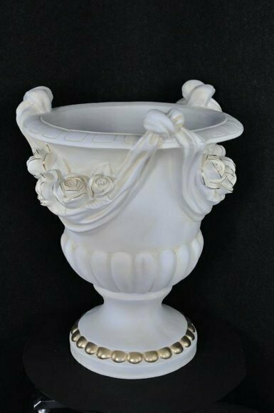 Design Blumen Topf Dekoration XXL Vase Vasen Handarbeit Deko Kelch
