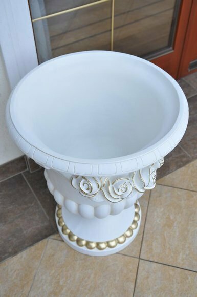 Blumen Kübel Design Vase Vasen Klassiche Design Antik Stil Römisch Boden