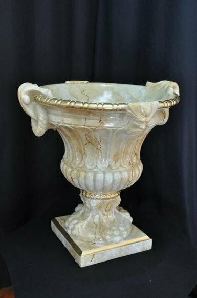 XXL Design Blumen Topf Dekoration Vase Vasen Handarbeit Deko Kelch