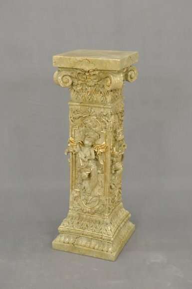 Design Säule Amoretten Skulpturen Figuren Dekoration Deko Ständer Blumen