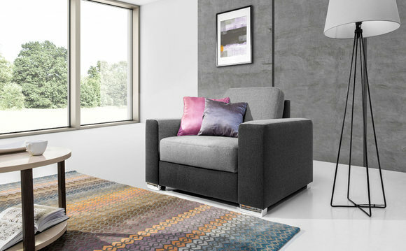 Design Relax Club Sessel Lounge Stuhl Fernseh Polster Couch Stoff 1 Sitzer
