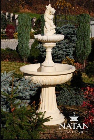 Springbrunnen Froschbrunnen Brunnen 189cm Steinbrunnen Gartenbrunnen