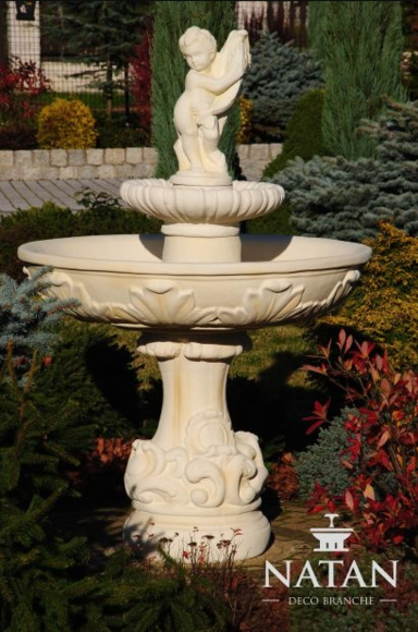 Springbrunnen Garten Teich Brunnen 160cm Steinbrunnen Gartenbrunnen