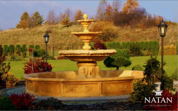 Fontaine Becken Zierbrunnen Springbrunnen Garten Skulptur Brunnen