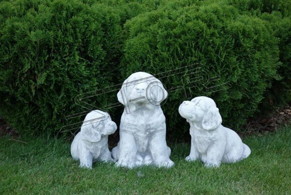 Garten Dekoration Hund Terrasse Stein Figuren Figur Deko Statue Skulptur