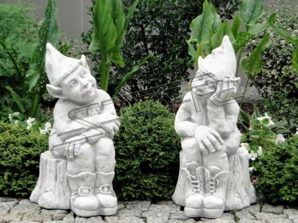 Zwerg Statue Statuen Skulpturen Figur Dekoration Garten Terrasse Stein