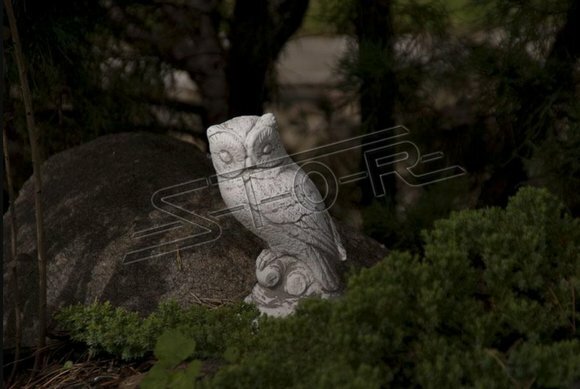 Garten Dekoration Eule Terrasse Stein Figuren Figur Deko Statue Skulptur
