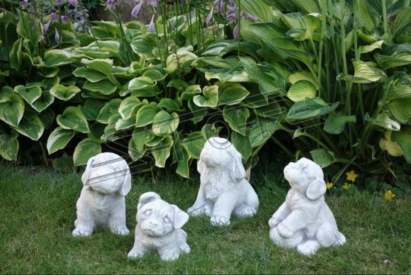 Garten Dekoration Hund Terrasse Stein Figuren Figur Deko Statue Skulptur