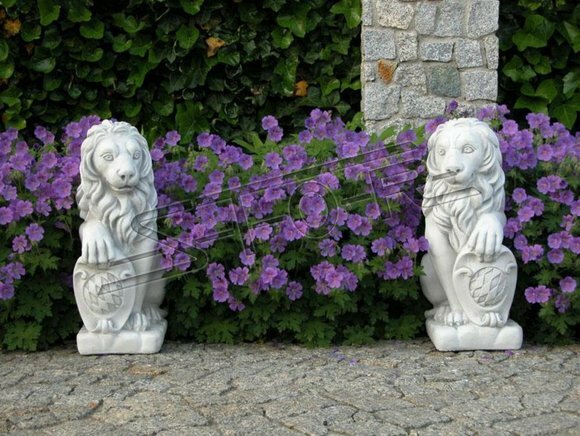 Löwe Gartenfigur Terrassen Garten Skulptur Figuren Skulpturen Statuen