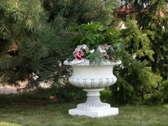 Blumenkorb Blumen Vase Gefäss Garten Terrasse Dekoration Statue Figuren