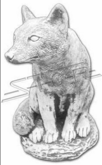 Garten Dekoration Fuchs Terrasse Stein Figuren Figur Deko Statue Skulptur