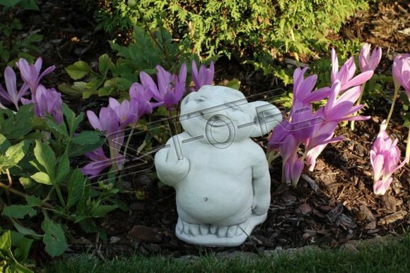Figur Statue Garten Dekoration Deko Stinkefinger Mittelfinger Statuen